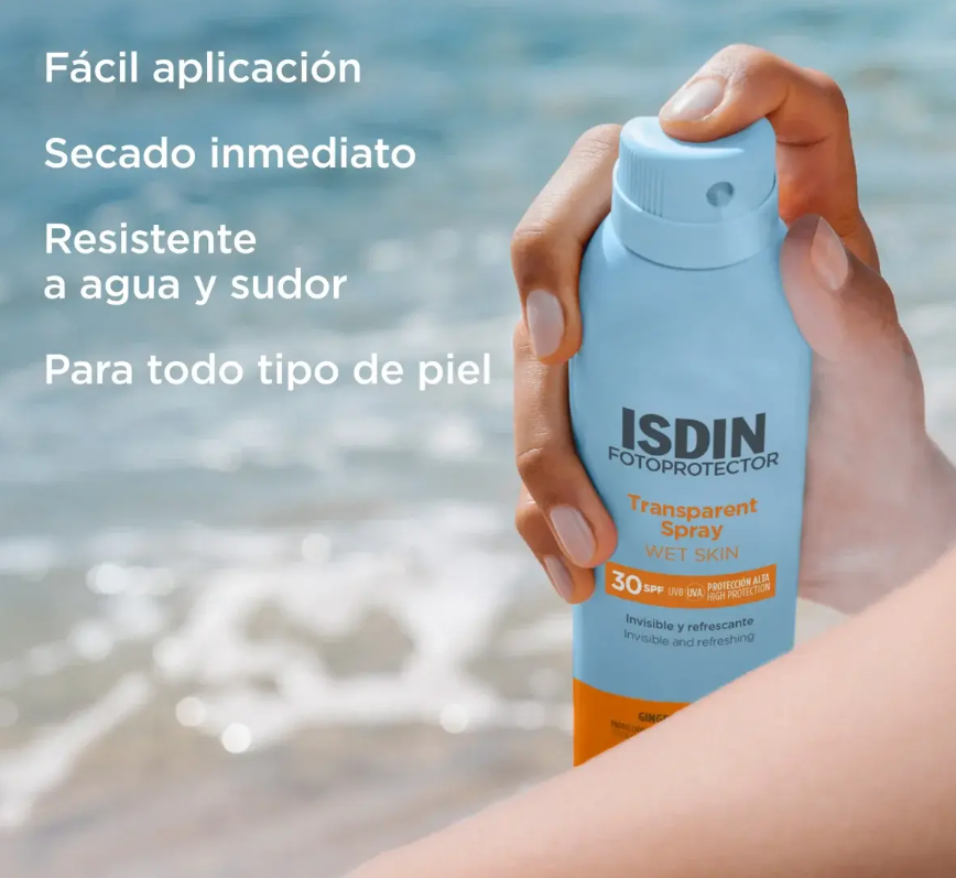 Pack ISDIN - ISDIN Wet Skin Transparent Spray SPF50+ + FusionWater Magic ISDIN