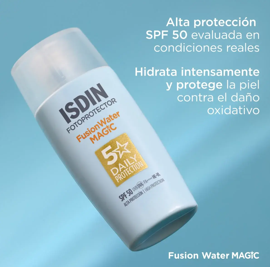Pack ISDIN - ISDIN Wet Skin Transparent Spray SPF50+ + FusionWater Magic ISDIN