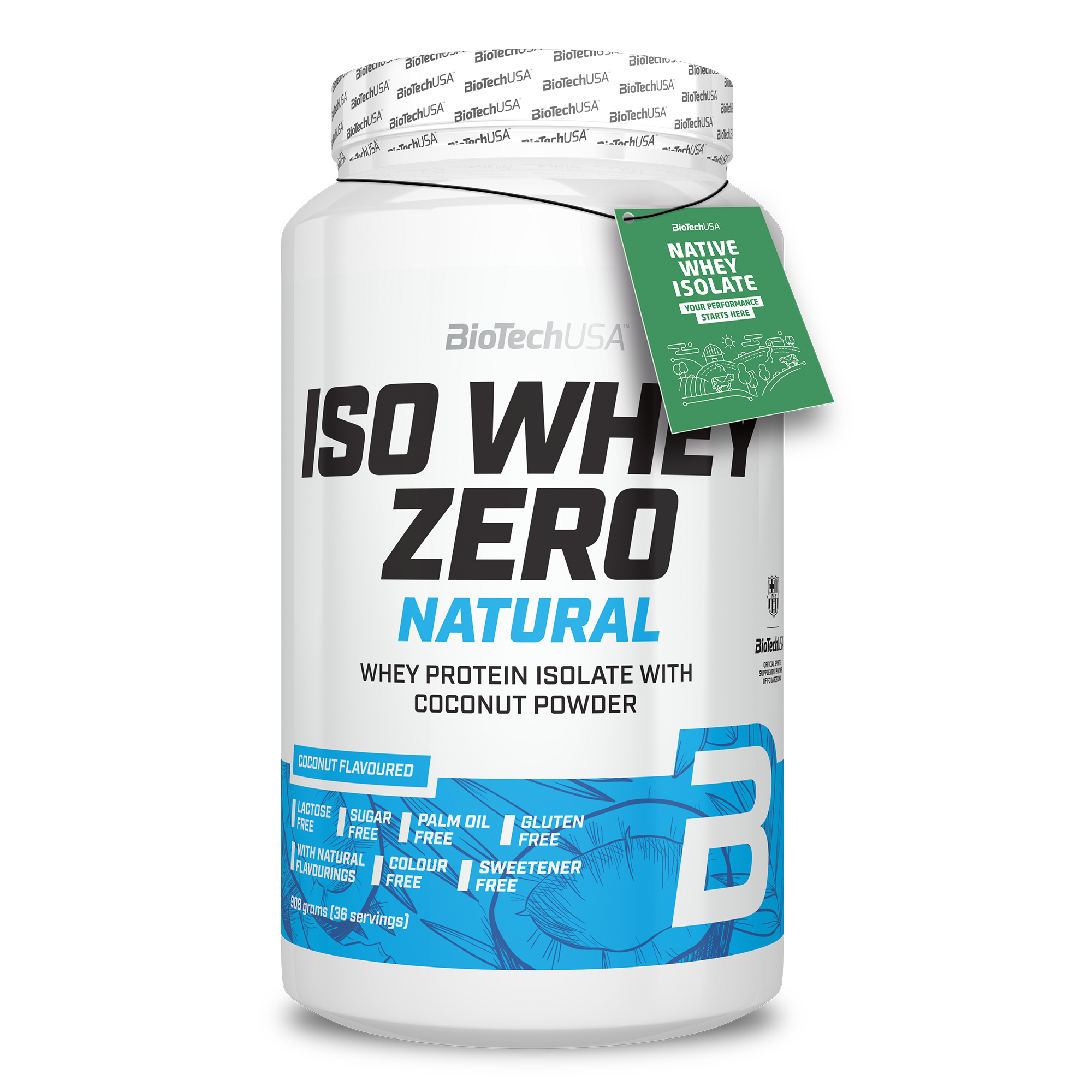 ISO Whey Zero Natural 908g | Proteína Isolate Sin Azúcar ni Lactosa BioTechUSA